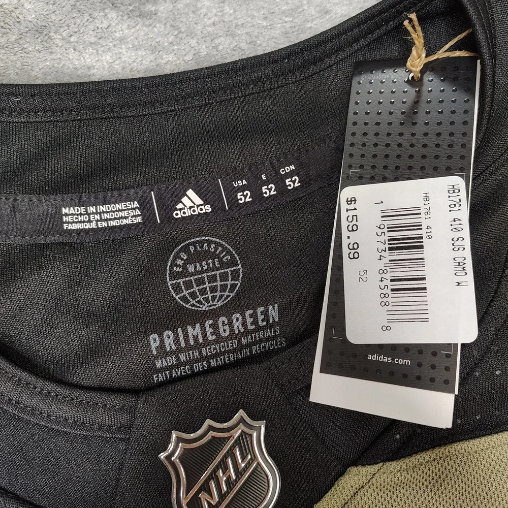 San Jose Sharks Adidas Jersey 52 Military Salute To Service Authentic Primegreen